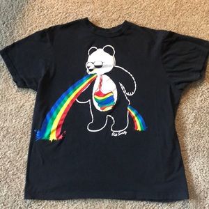 Riot Society rainbow panda bear tee shirt